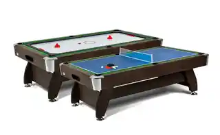 Hop-sport Stół bilardowy spływowy Vip Extra 9 FT brąz zielony z nakładką ping-pong cymbergaj