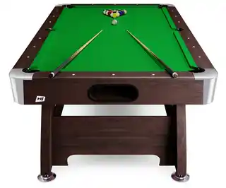 Hop-sport Stół bilardowy spływowy Vip Extra 9 FT brąz zielony z nakładką ping-pong cymbergaj