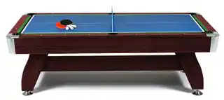 Hop-sport Stół bilardowy spływowy Vip Extra 9 FT brąz zielony z nakładką ping-pong cymbergaj