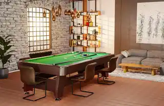 Hop-sport Stół bilardowy spływowy Vip Extra 9 ft brązowy/zielony