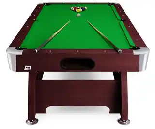 Hop-sport Stół bilardowy spływowy Vip Extra 9 FT wiśnia zielony z nakładką ping-pong cymbergaj