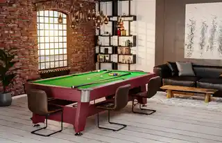 Hop-sport Stół bilardowy spływowy Vip Extra 9 ft wiśnia/zielony