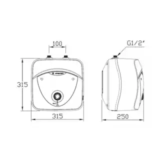 Hotpoint-ariston Ariston Andris Lux 6 UR Elektryczny podgrzewacz wody biały 3626237