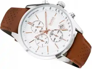 Hugo Boss 1513475 Grand Prix Chronograph zegarek męski, stalowa bransoleta, czarny cyferblat