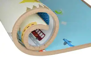 HUMBI Mata piankowa 2w1 Zwijana 150 x 180 x 2 cm Wielokolorowa