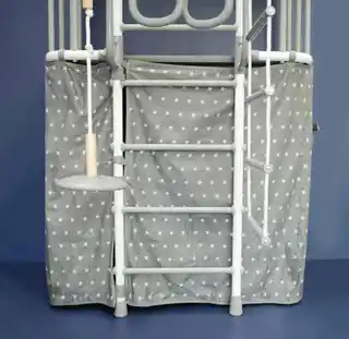 Indigo Drabinka gimnastyczna z domkiem Pastel biała