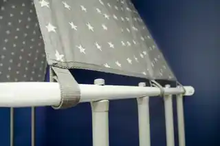 Indigo Drabinka gimnastyczna z domkiem Pastel biała