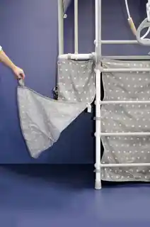 Indigo Drabinka gimnastyczna z domkiem Pastel turkusowa