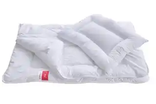 Inter Widex Kołdra dla dzieci 100x135 poduszka 40x60 Fun 100 procent mikrofibra biała
