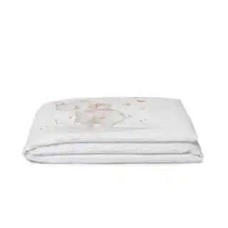 Interbaby Kołdra 100x135 poszwa i ochraniacz do łóżeczka 60x180 Słoń biała różowa