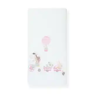 Interbaby Kołdra 100x135 poszwa i ochraniacz do łóżeczka 60x180 Zwierzęta biała różowa