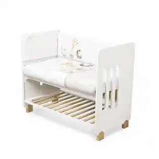 Interbaby Kołdra 100x135 poszwa i ochraniacz do łóżeczka 60x180 Zwierzęta szara