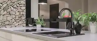 Invena Bateria zlewozmywakowa kuchenna 34 cm czarna BZ-81-L04-X