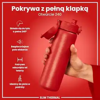 Ion8 Butelka termiczna 500 ml czerwona, podwójne ścianki