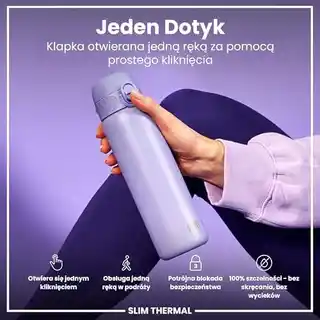 Ion8 butelka termiczna 500 ml playful periwinkle, stal nierdzewna, izolacja próżniowa, bez BPA
