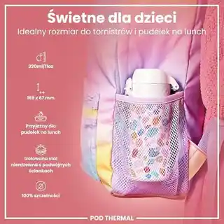 Ion8 Butelka Termiczna I8ts320pwsplodg Splodge, stal nierdzewna, 320 ml, izolacja podwójna, kolor wielokolorowy