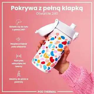 Ion8 Butelka Termiczna I8ts320pwsplodg Splodge, stal nierdzewna, 320 ml, izolacja podwójna, kolor wielokolorowy