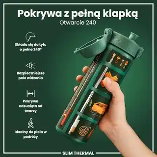 Ion8 Butelka Termiczna I8ts500pgfishin, 500ml, stal nierdzewna, izolacja podwójna, kolekcja Fishing