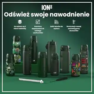 Ion8 Butelka Termiczna I8ts500pgfishin, 500ml, stal nierdzewna, izolacja podwójna, kolekcja Fishing