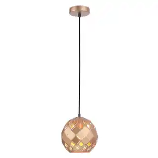 Italux lampa wisząca nowoczesna Paulela PND 34221 1S GD, złota, Ø20 cm
