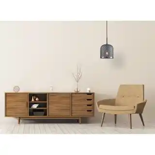 Italux lampa wisząca Renti PND 25205 1L czarny szkło
