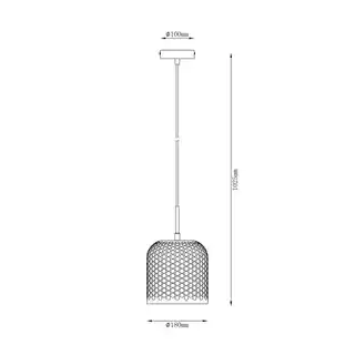 Italux lampa wisząca Renti PND 25205 1L czarny szkło
