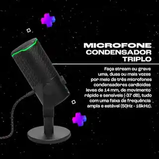 JBL Quantum Stream Studio mikrofon wielokierunkowy kardioidalny dla graczy, USB, regulacja głośności, kompatybilny z PC i konsolami