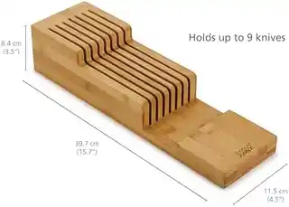 Joseph Joseph DrawerStore Bamboo organizer na noże, 85169, bambus, antypoślizgowe wykończenie