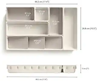 Joseph Joseph VivaShell organizer na kosmetyki, 7 szuflad, plastik, biały, model 75009