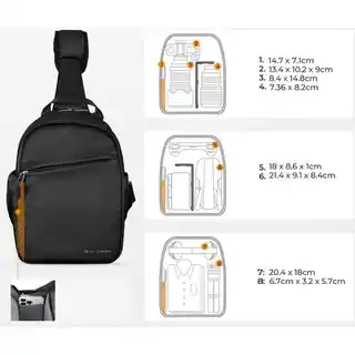 K f Concept Plecak fotograficzny Kf13.171 Sling 5L Czarny