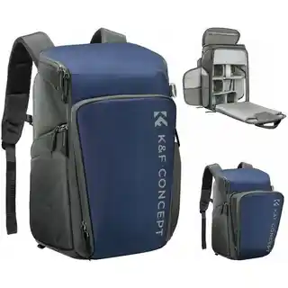 K f Concept Plecak KF13.128V2 Szaro-niebieski