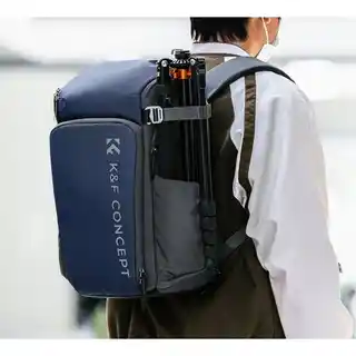 K f Concept Plecak KF13.128V2 Szaro-niebieski