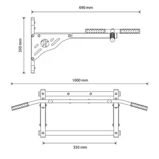 K-sport Drążek Do Podciągania Ćwiczeń Na Śćianę 100cm Budowa Mięśni I Siły Crossfit