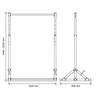 K-sport Drążek stacjonarny treningowy poręcz do ćwiczeń podciągania 280kg - KSSL060