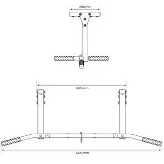 K-sport Drążek Sufitowy Do Ćwiczeń Do Podciągania Wytrzymały Do 200kg Do Treningów