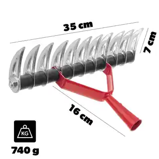 Kadax Aerator jednostronny Strand 36 x 10 cm, srebrny