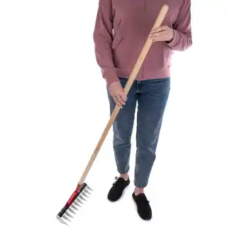 Kadax Aerator ręczny Strand z trzonkiem 143 cm, czerwony