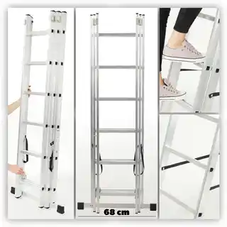 Kadax Drabina Aluminiowa 3x6 Dwustronna Składana