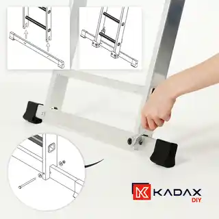 Kadax Drabina Aluminiowa 3x6 Dwustronna Składana