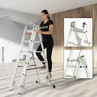 Kadax Drabina Aluminiowa 3x6 Dwustronna Składana