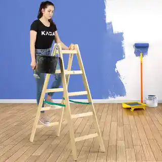 Kadax Drabina Drabinka Drewniana Dwustronna 2x5