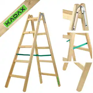 Kadax Drabina Drabinka Drewniana Dwustronna 2x5