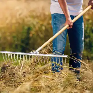 Kadax Grabie Aluminiowe Do Siana Trawy Liści Z Trzonkiem