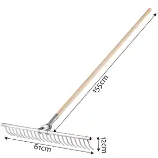 Kadax Grabie Aluminiowe Do Siana Trawy Liści Z Trzonkiem