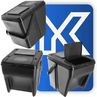 Kadax Kosz Na Śmieci Do Segregacji Zestaw 3x25L Etykiety