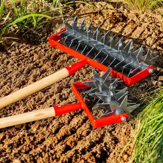 Kadax Kultywator Ręczny Spulchniacz Do Gleby Ogrodowy Aerator 145cm Obrotowy