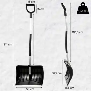 Kadax Łopata Do Śniegu Odśnieżania Szufla Mocna Saperka Do Samochodu