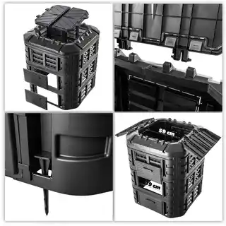 Kadax Nybro Kompostownik Ogrodowy Modularny Całoroczny 860L