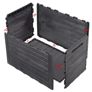 Kadax Skrzynia ogrodowa Grewena 190L, ciemny brąz