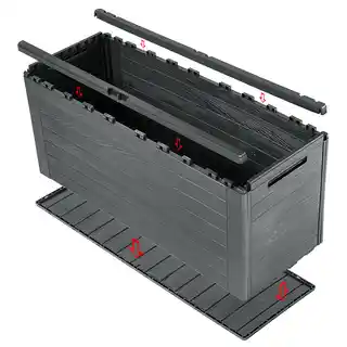 Kadax Skrzynia ogrodowa Grewena 280L, antracyt